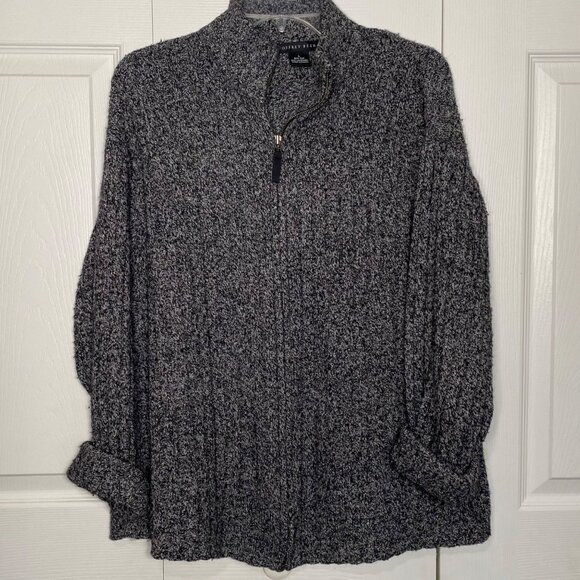 Geoffrey Beane Textured Men's zip-front cardigan sweater - Picture 1 of 10